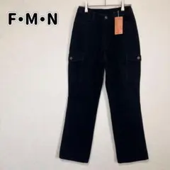 【タグ付き未使用品】黒 コーデュロイカーゴパンツ ウエスト64 n3925