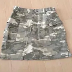 新品☆迷彩柄パンツ付ミニスカート 150