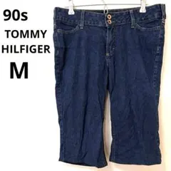 【激レア】トミーヒルフィガー 90s カナダ製 デニムハーフパンツ W27 紺のサムネイル