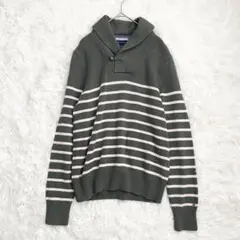 トミーヒルフィガー ショールカラー ボーダーニット（XS）綿 セーター