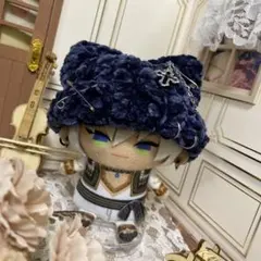 ベルベット調ブルー【匿名配送】にじぱぺっと　にじぱぺ　ぱぺ服　10cmぬい