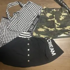 PINK LATTE スカート、ショートパンツZIDDY オーバーオール セット