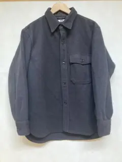 UNIQLO U フリースシャツジャケット（長袖）　ダークブラウン　Lサイズ