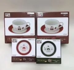 一番くじ　６点　 ほっこりモコモカ カップ＆ソーサー 　お皿