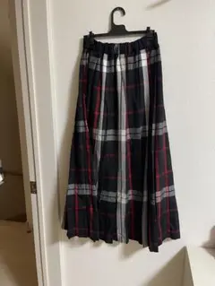 チェック柄ロングスカート