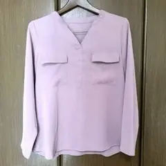 AOKI LESMUSEカットソー　スモーキーピンク　ビジネスシャツ　Ｌ