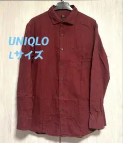UNIQLO 赤黒チェック フランネルシャツ Lサイズ