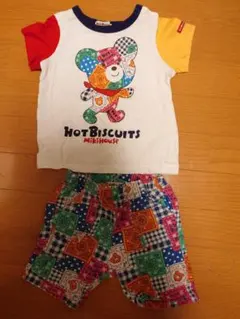 ミキハウス　HOTbiscuits ハーフパンツ　Tシャツ　バンダナ柄 80cm