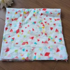 ガーゼ ハギレ 約42×45cm 幾何学模様 綿生地 多色　はぎれ布手芸小物作り
