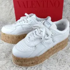 箱付き 極美品 VALENTINO 厚底プラットフォームスニーカー コルクソールのサムネイル