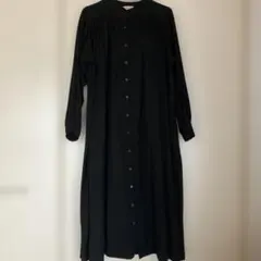 サマンサモスモス　起毛　前開き　ワンピース　黒