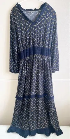 LAURA ASHLEY 花柄ロングワンピース サイズ40