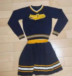 ジェニィラブ　140ネイビーとイエローのセーターとスカートセット