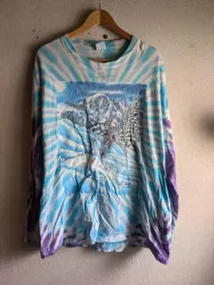 90s DELTA グレイトフルデッド　タイダイ　ロンt 古着　XL 古着　髑髏のサムネイル