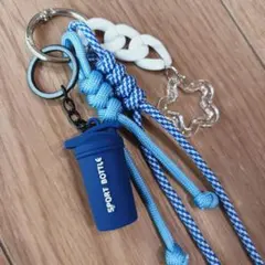 パラコード バッグチャーム[ブルー×ホワイト]　　　SPORT BOTTLEのサムネイル