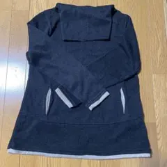 タートルネックセーター M 黒・ベージュ