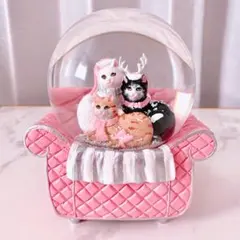 Francfranc フランフラン スノードーム キャット ソファ L ピンク