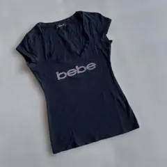 bebe ストーン装飾 ブラック　Tシャツ