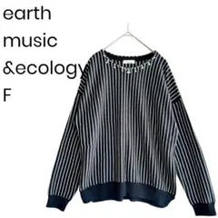 アースミュージックアンドエコロジー ニット ストライプ ビジュー 1897
