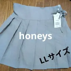 honeys 今期新品タグ付きグレー プリーツスカート LLサイズ