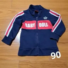 BABY DOLL トレーナー 90 ネイビー/レッド