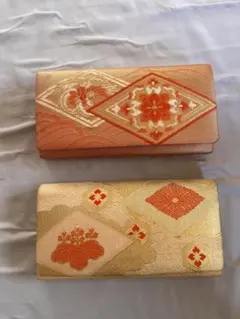 【2点セット】和装用バッグ クラッチバッグ 鳳凰 花柄 23×11cm 現状品