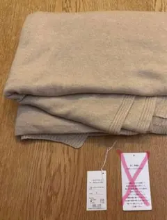 ウチノUCHINOカシミヤ混ブランケットカシミアスロー薄茶120cm×200cm