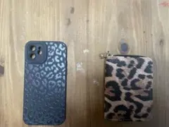 豹柄　カードケース　スマホカバーiPhone12