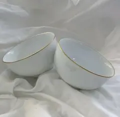 大倉陶園　ゴールドライン　湯呑み　小鉢　ボウル　白　金彩　食器　ホワイト
