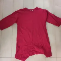 赤い七分丈チュニック　ワンピース 130cm