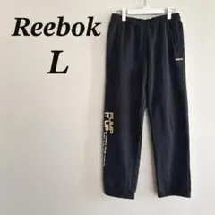 Reebok スウェットパンツ L 黒 金 リーボック ゆるだぼ 美シルエット