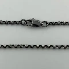 シルバー925 ロールチェーン 40cm 燻し