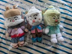 ■新品　タグ付き　アンパンマン　どんぶりまんトリオ　3点セット　ぷりちぃビーンズ