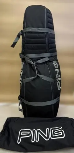 PING ピン ゴルフ用 ローリング キャディーバッグ キャスター付 ブラック①のサムネイル
