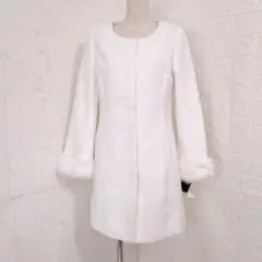 新品　CECIL McBEE フェイクファー付きノーカラー　コート　M