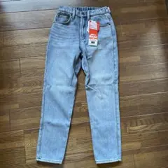 新品しまむら　裏起毛　テーパードデニム　股上深め　S gu coca ユニクロ