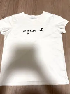 agnès b. ロゴプリント 半袖Tシャツ ホワイト