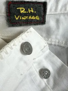 R.H. VINTAGロンハーマンホワイトデニムステッチデザインのサムネイル