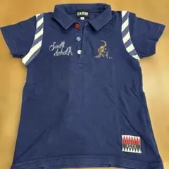 恐竜プリント ネイビーポロシャツ