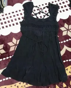 ミニ丈ワンピース？　トップス　ブラック　匿名配送