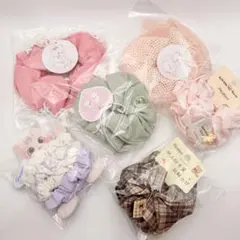 新品シュシュ6点セットまとめ売りヘアアクセサリーレディース子供女の子記念写真撮影
