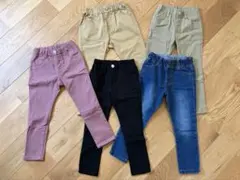 美品！【BREEZE】キッズパンツ5点セット（ピンク、黒、ベージュ、デニム）