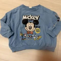 美品　リトシー　ディズニー　ミッキー　長袖　トップス　青　110
