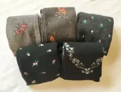 綿混レギンス☆　5足　M〜L　　　黒・グレー