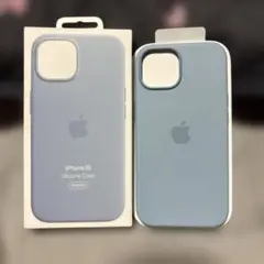 純正 国内正規品 iPhone 15 シリコンケース ライトブルー