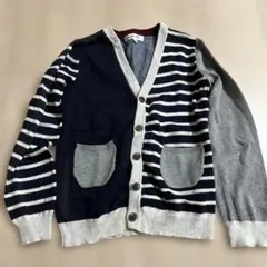 GLOBAL WORK ストライプ カーディガン XL