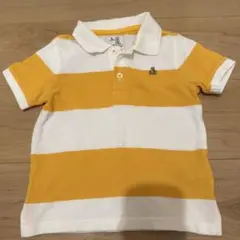 babyGap ポロシャツ 95サイズ 白と黄色ストライプ