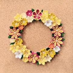 つまみ細工　華リースy1113