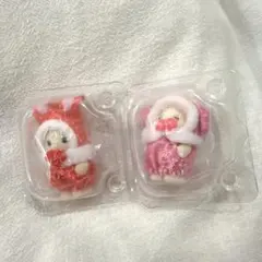 シルバニアファミリー　赤ちゃんカラフルウサギコスチューム　ピンク レッド