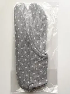 グレーと白のドット柄 ストレッチ足袋　レディース